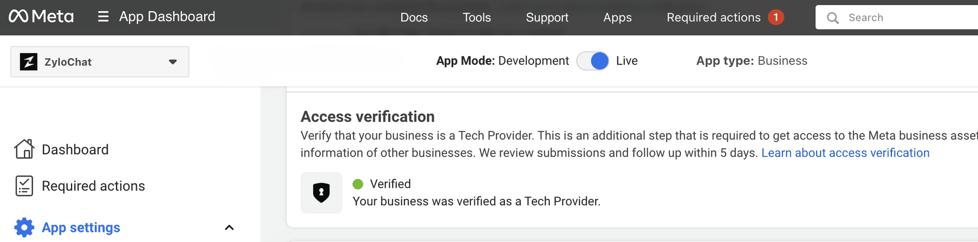 Meta Verification screenshot 1